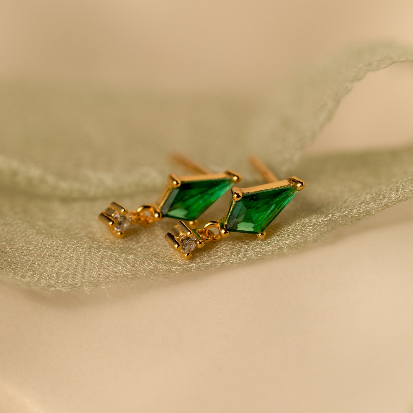 Whimsical Elegance: Kite Gemstone Stud Earrings